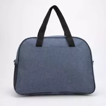 Сумка спортивная, отдел на молнии, наружный карман, длинный ремень, цвет синий