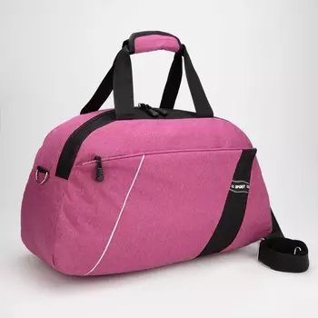 Сумка спортивная, отдел на молнии, наружный карман, длинный ремень, цвет сиреневый