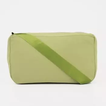 Сумка спортивная отдел на молнии, регулируемый ремень, зеленый