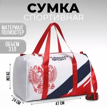 Сумка спортивная «PRESIDENT», 47 x 28 x 24 см, цвет триколор