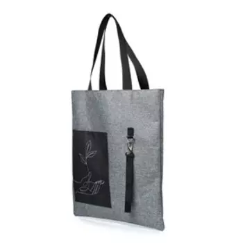 Сумка текстиль, цвет серый 39х44,5х0,5см