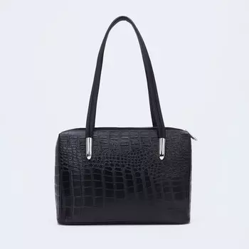 Сумка женская TEXTURA, тоут, средний размер, цвет чёрный