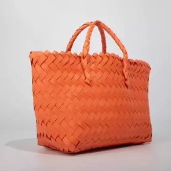 Сумка женская тоут без застёжки, цвет оранжевый