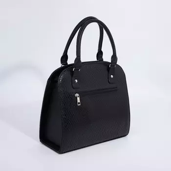 Сумка-тоут El Masta на молнии, наружный карман, длинный ремень, цвет чёрный