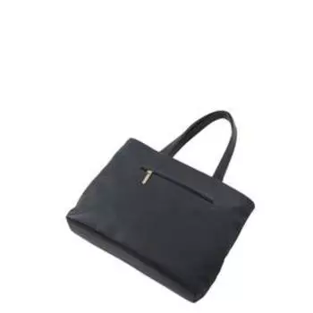 Сумка тоут иск.кожа, отдел на молнии, цвет черный/коричневый 34х10х28