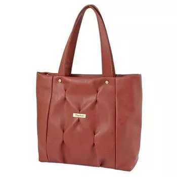 Сумка тоут иск.кожа, отдел на молнии, цвет коричневый 32х10,5х29