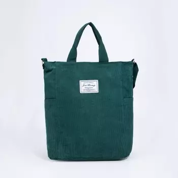 Сумка-тоут на кнопке, цвет зелёный