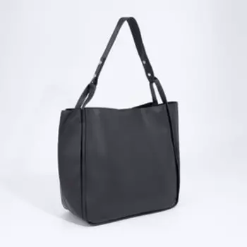 Сумка женская тоут на магните, цвет чёрный