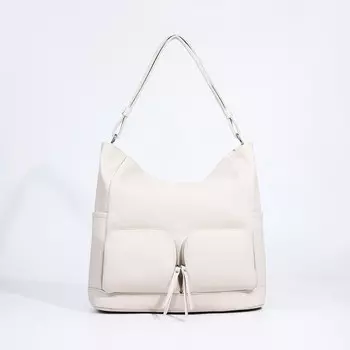 Сумка женская на молнии, цвет молочный