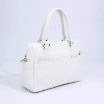 Сумка-тоут на молнии Саломея, цвет белый