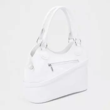 Сумка-тоут на молнии, цвет белый