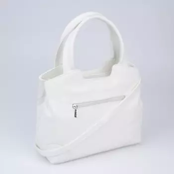 Сумка-тоут на молнии, цвет белый
