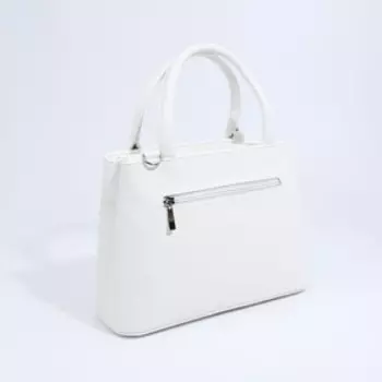 Сумка-тоут на молнии, цвет белый