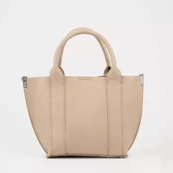Сумка женская тоут на магните, 21.51421.5 см, однотонная, бежевая