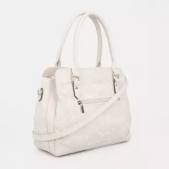 Сумка-тоут на молнии, цвет бежевый