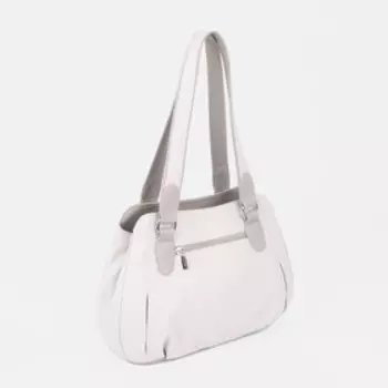 Сумка-тоут на молнии, цвет бежевый