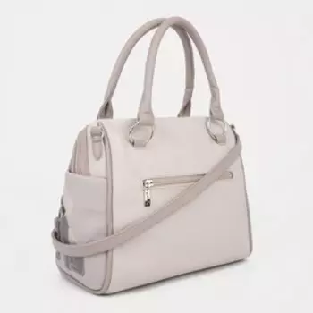 Сумка-тоут на молнии, цвет бежевый