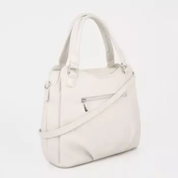 Сумка-тоут на молнии, цвет бежевый