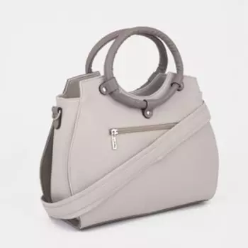 Сумка-тоут на молнии, цвет бежевый