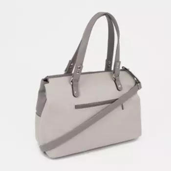 Сумка-тоут на молнии, цвет бежевый