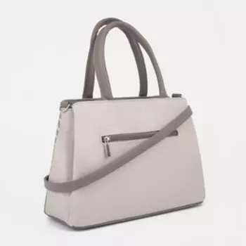 Сумка-тоут на молнии, цвет бежевый