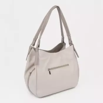 Сумка-тоут на молнии, цвет бежевый