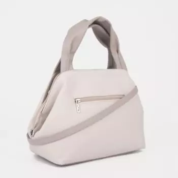 Сумка-тоут на молнии, цвет бежевый