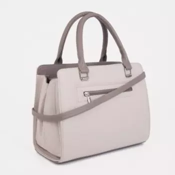 Сумка-тоут на молнии, цвет бежевый