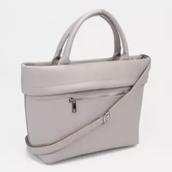 Сумка-тоут на молнии, цвет бежевый