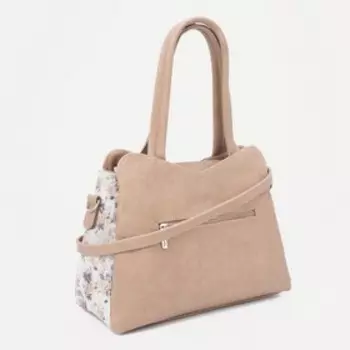 Сумка-тоут на молнии, цвет бежевый