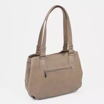 Сумка-тоут на молнии, цвет бежевый