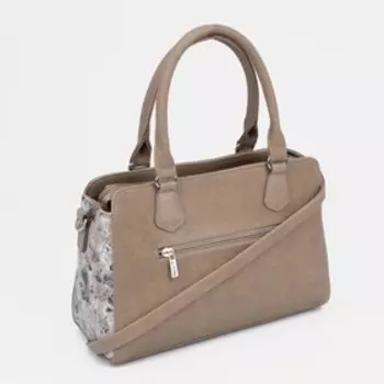 Сумка-тоут на молнии, цвет бежевый