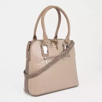 Сумка-тоут на молнии, цвет бежевый