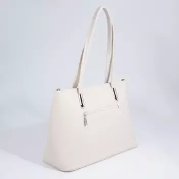 Сумка-тоут на молнии, цвет бежевый