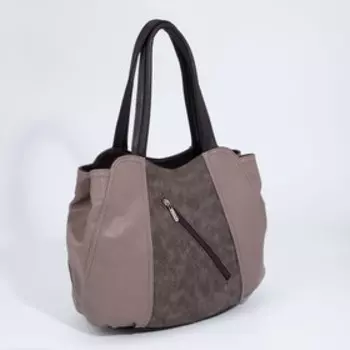 Сумка-тоут на молнии, цвет бежевый