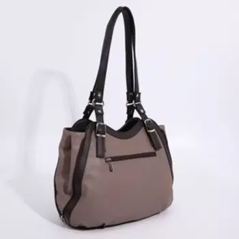 Сумка-тоут на молнии, цвет бежевый