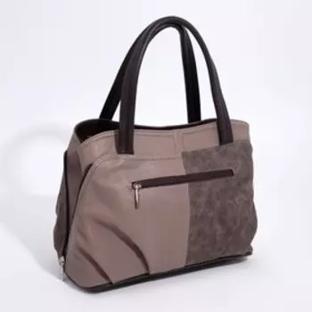 Сумка-тоут на молнии, цвет бежевый