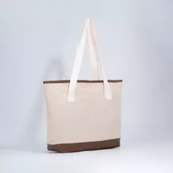 Сумка женская на молнии, цвет бежевый