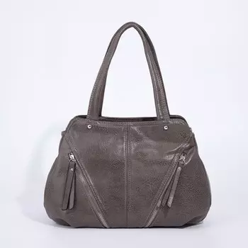 Сумка-тоут на молнии, цвет бежевый