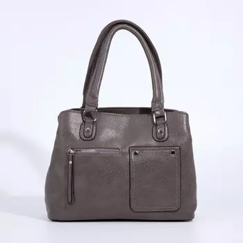 Сумка-тоут на молнии, цвет бежевый