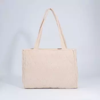 Сумка женская на молнии, цвет бежевый