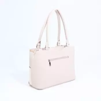 Сумка-тоут на молнии, цвет бежевый