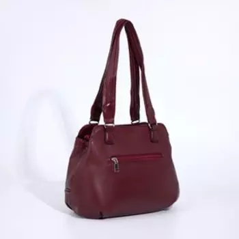 Сумка-тоут на молнии, цвет бордовый