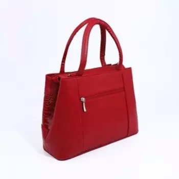 Сумка-тоут "Оливи" на молнии, цвет красный