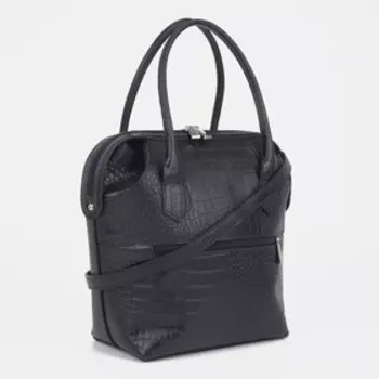 Сумка-тоут на молнии, цвет чёрный