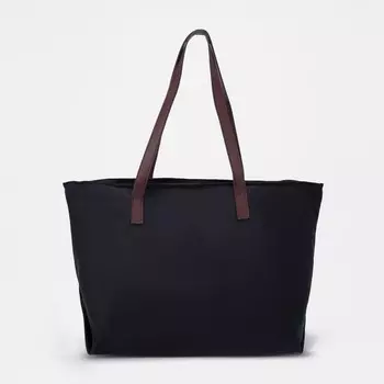 Сумка-шопер женская на молнии, размер 401930 см, чёрная