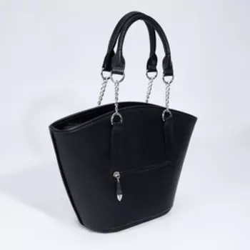 Сумка-тоут на молнии, цвет чёрный