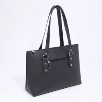 Сумка-тоут на молнии, цвет чёрный