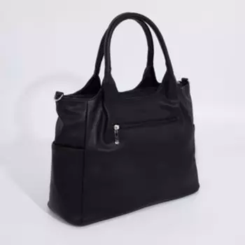 Сумка-тоут на молнии, цвет чёрный