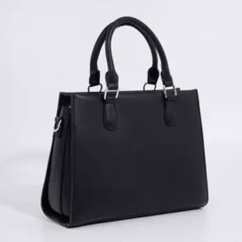 Сумка-тоут на молнии, цвет чёрный